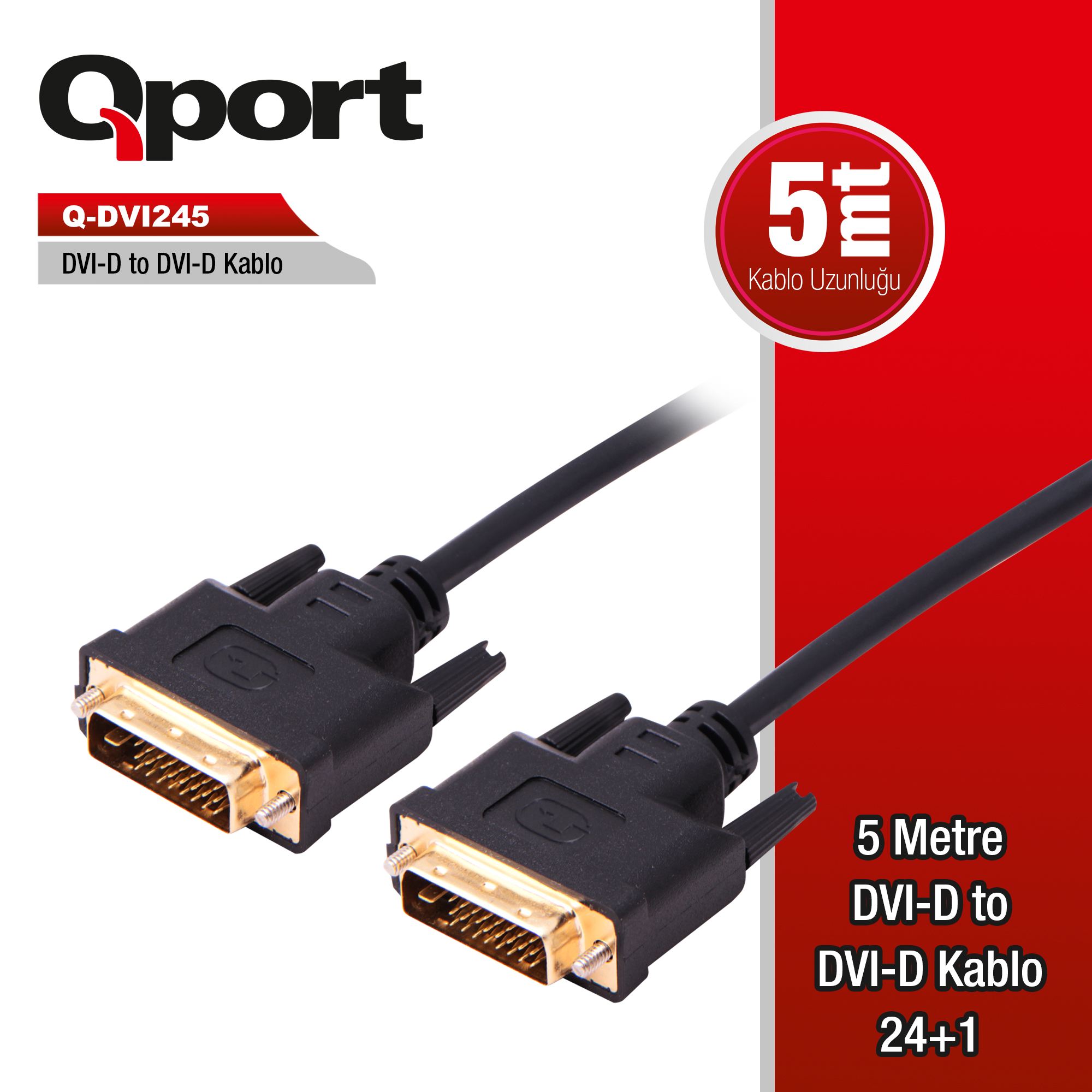 QPORT%20Q-DVI245%2024+1%20M/M%205MT%20DVI%20KABLO