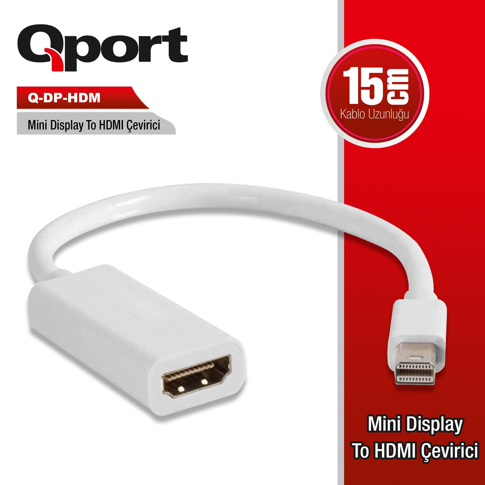 QPORT%20Q-DP-HDM%20MINI%20DISPLAY%20TO%20HDMI%20ÇEVİRİCİ