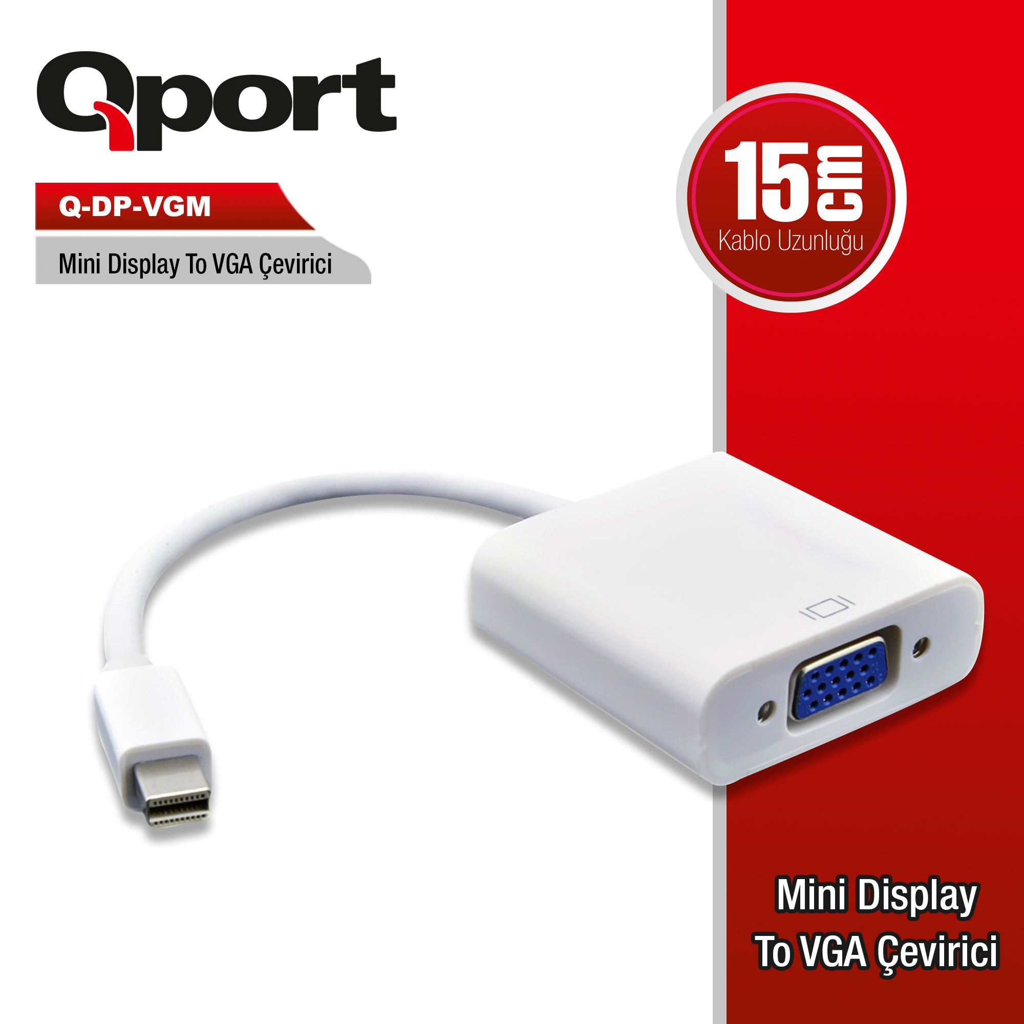 QPORT%20Q-DP-VGM%20MINI%20DISPLAY%20TO%20VGA%20ÇEVİRİCİ