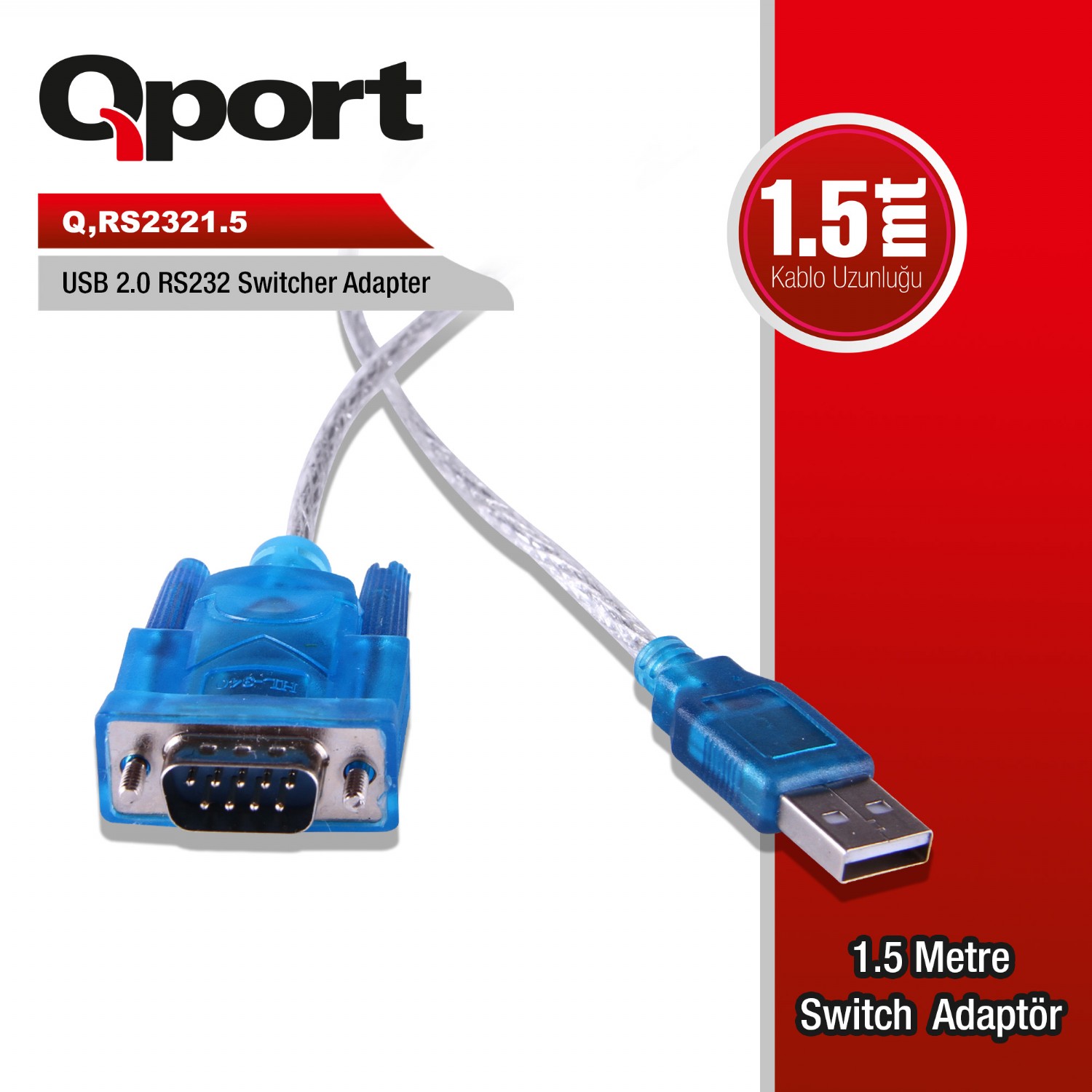 QPORT%20Q-RS2321.5%20USB%20to%20RS232%20ÇEVİRİCİ