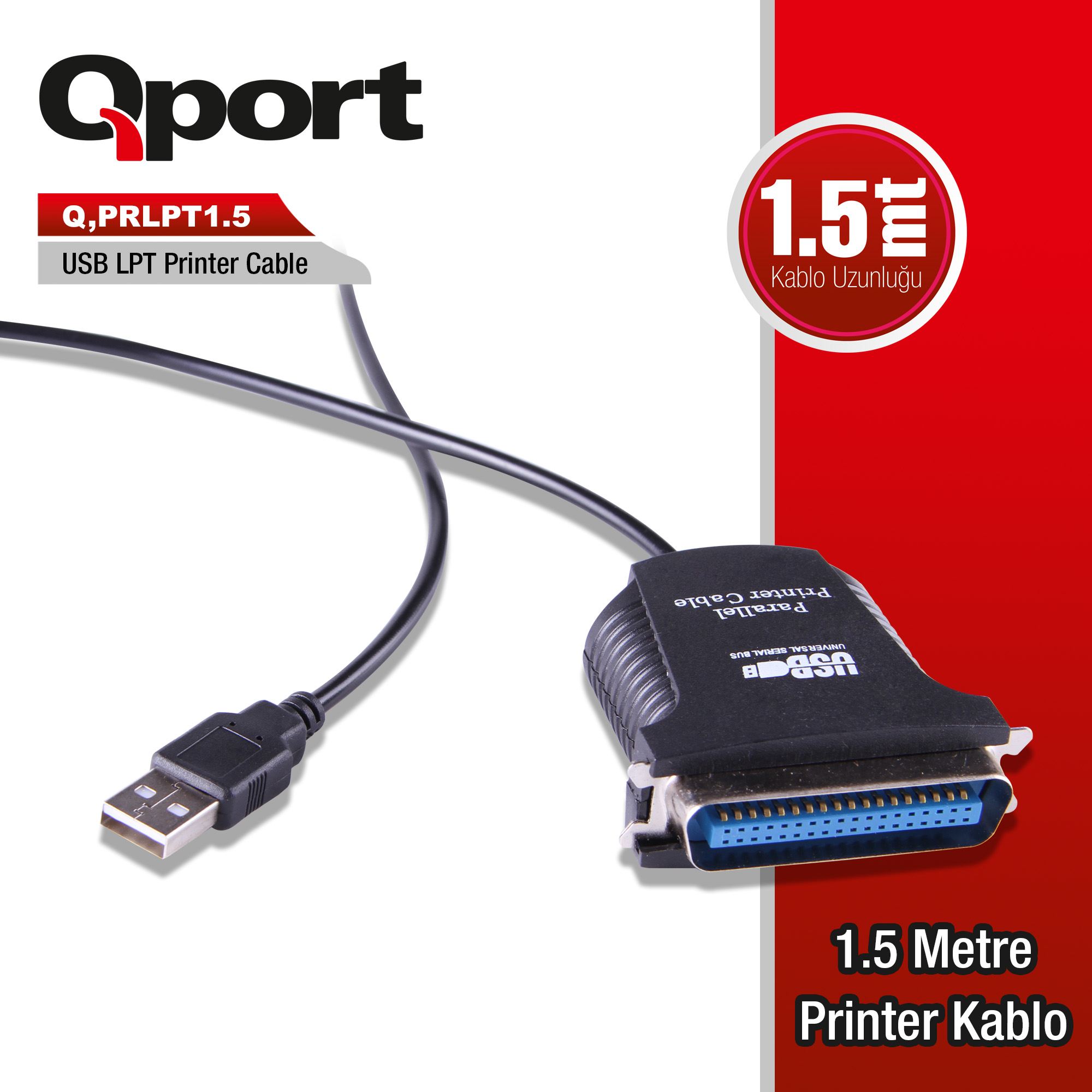 QPORT%20Q-PRLPT1.5%20USB%20TO%20LPT%20PARALEL%20PORT%201.5MT%20ÇEVİRİCİ%20KABLO