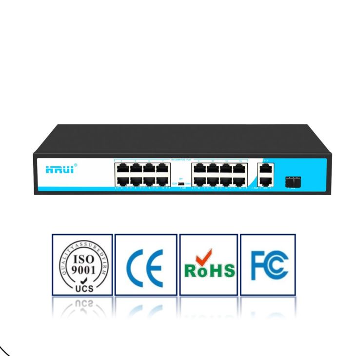 HRUI%20HR901-AF-1621GS-200%2016%20PORT%2010/100%2016%20PORT%20POE%202%20PORT%20UPLINK%20+%201%20SFP%20200W%20YONETILEMEZ%20RACK%20MOUNT%20SWITCH