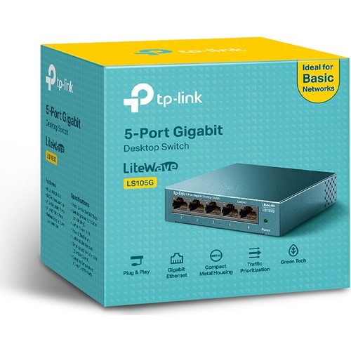 TP-LINK%20LS105G%205%20PORT%2010/100/1000%20YONETILEMEZ%20DESKTOP%20SWITCH%20METAL%20KASA