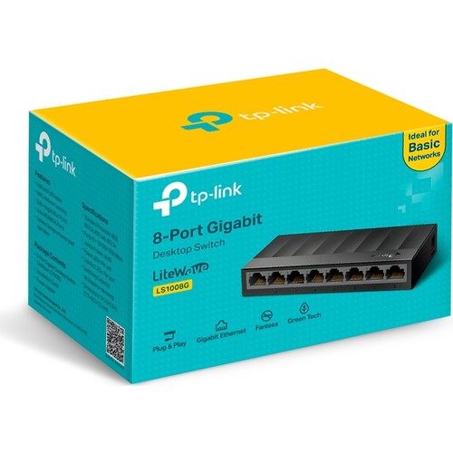 TP-LINK%20LS1008G%208%20PORT%2010/100/1000%20YONETILEMEZ%20DESKTOP%20SWITCH%20PLASTİK%20KASA