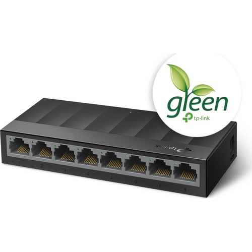 TP-LINK%20LS1008G%208%20PORT%2010/100/1000%20YONETILEMEZ%20DESKTOP%20SWITCH%20PLASTİK%20KASA