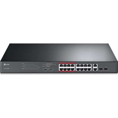 TP-LINK%20SL1218MP%2016%20PORT%2010/100%2016%20PORT%20POE+%202%20PORT%20UPLINK%20+2%20SFP%20192%20WATT%20YONETILEMEZ%20RACK%20MOUNT%20SWITCH