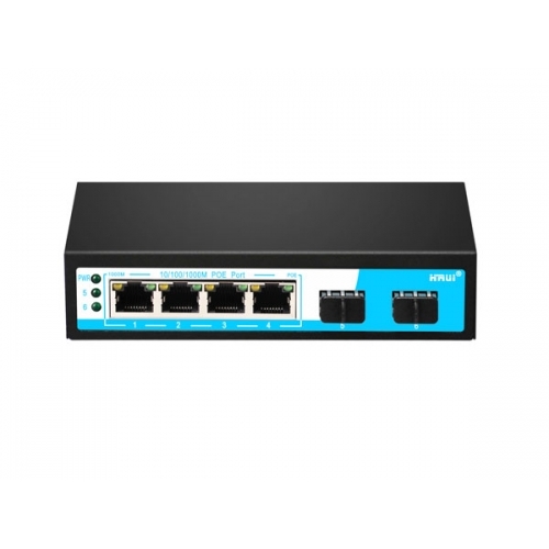 HRUI%20HR901-AF-4P2S%204%20PORT%2010/100/1000%204%20PORT%20POE%202%20X%20SFP%2065W%20YONETILEMEZ%20RACK%20MOUNT%20SWITCH