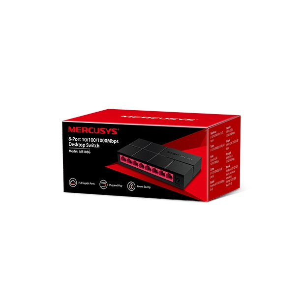 TP-LINK%20MERCUSYS%20MS108G%208%20PORT%2010/100/1000%20YONETILEMEZ%20DESKTOP%20SWITCH%20PLASTİK%20KASA