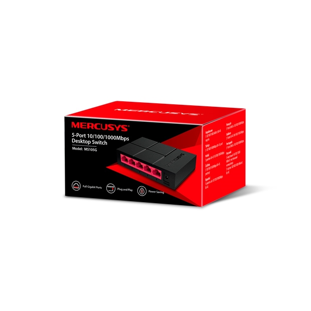 TP-LINK%20MERCUSYS%20MS105G%205%20PORT%2010/100/1000%20YONETILEMEZ%20DESKTOP%20SWITCH%20PLASTİK%20KASA