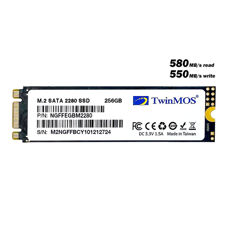 TWINMOS%20256GB%20580/550MB/s%20%20M.2%202280%20SATA%203.0%20SSD%20NGFFEGBM2280