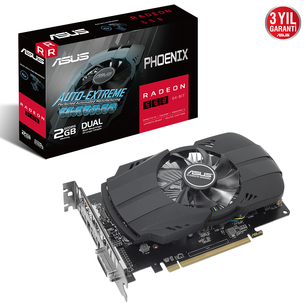 ASUS%20PH-550-2G%20RADEON%20RX550%202GB%20GDDR5%2064Bit%20DVI/HDMI%2016X