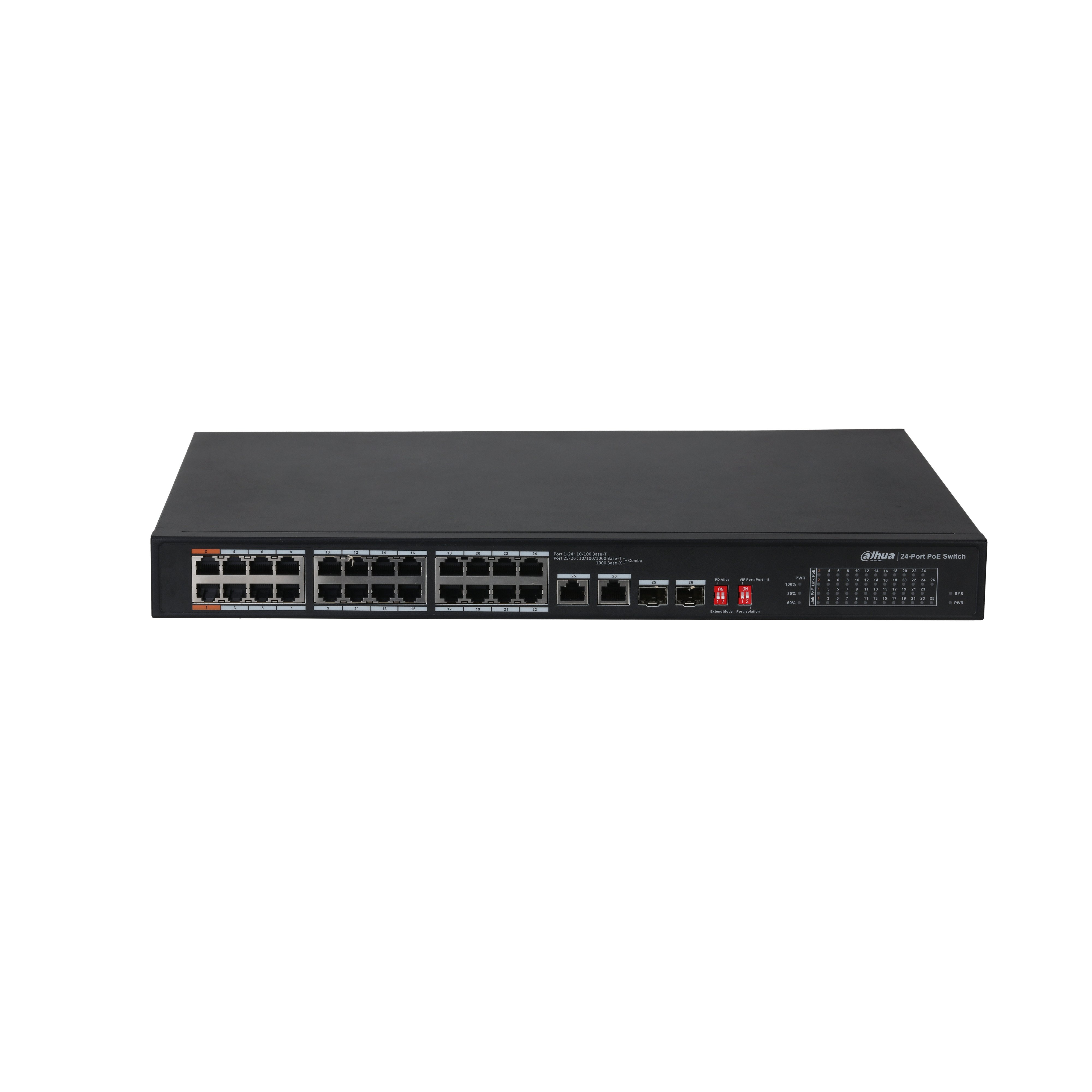 DAHUA%20PFS3226-24ET-240%2024%20PORT%2024%20PORT%20POE%202%20X%20SFP%20240%20WATT%20YONETILEMEZ