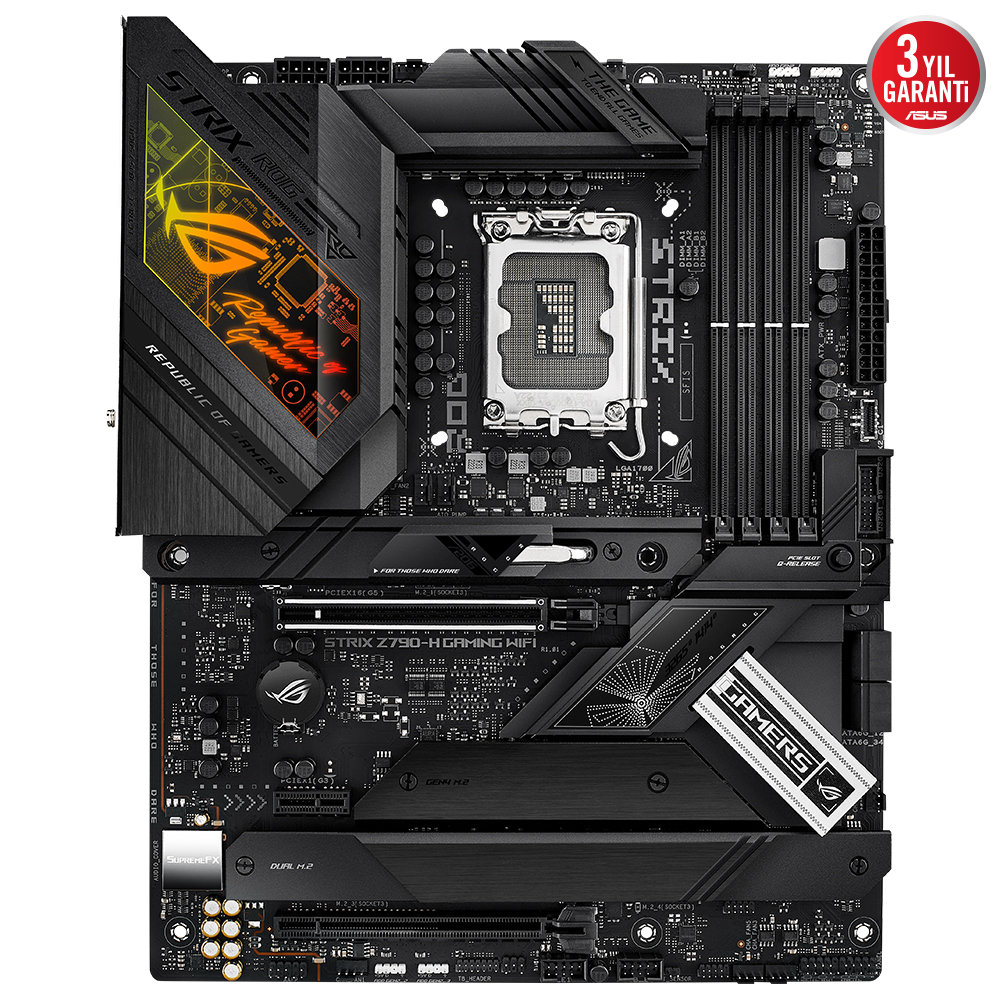 ASUS%20ROG%20STRIX%20Z790-H%20GAMING%20WIFI%20INTEL%20Z790%20LGA1700%20DDR5%207800%20DP%20HDMI%204x%20M2%20USB3.2%20WiFi%206E-BT%20AURA%20RGB%202.5Gbit%20LAN%20ATX%2016+1%20GUC%20ASAMASI%20PCIe%20SlLOT%20Q-RELEASE%20ARTTIRILMIS%20M2%20SOGUTMA