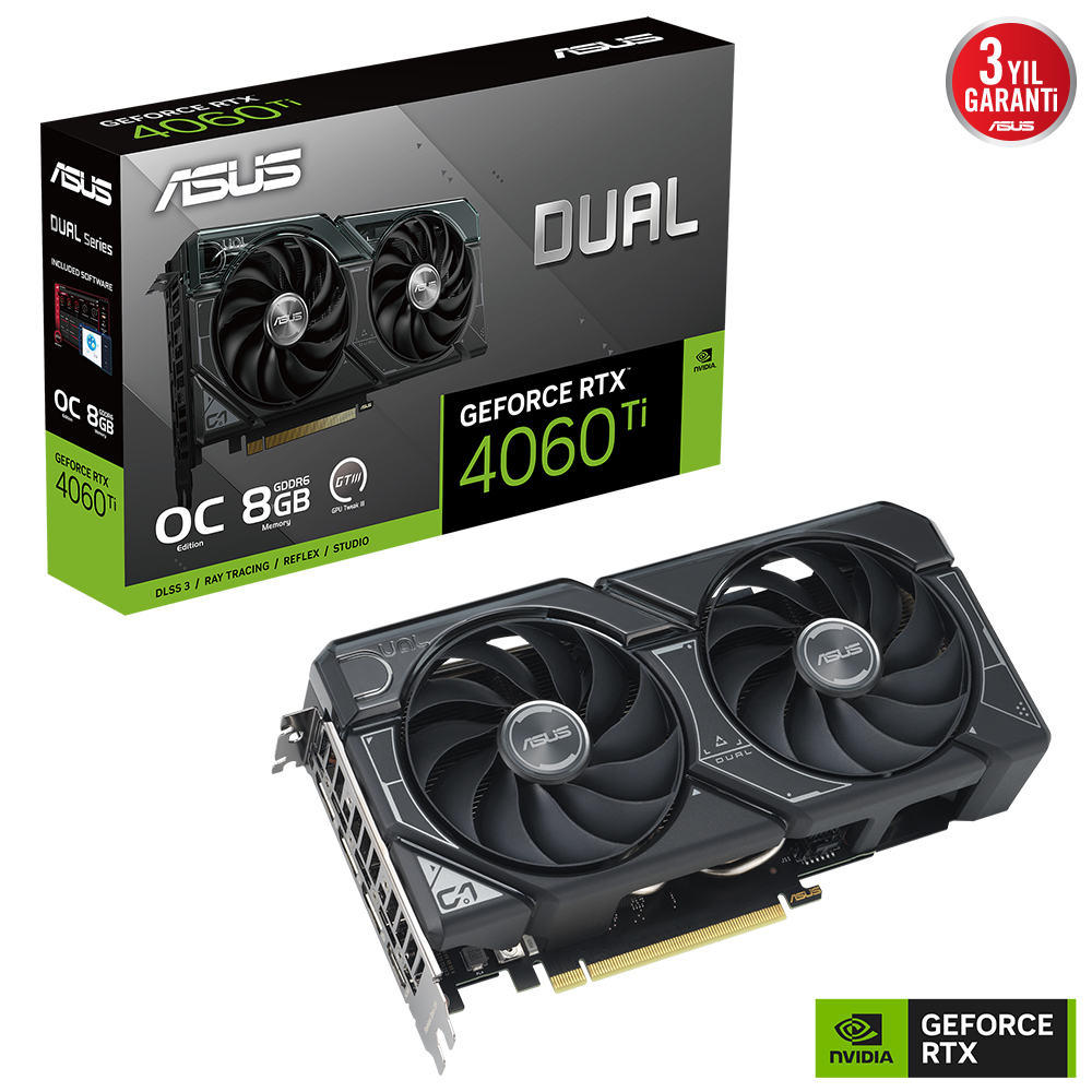 ASUS%20DUAL-RTX4060TI-O8G%20RTX4060TI%208GB%20GDDR6X%20128Bit%203xDP/1xHDMI%20EKRAN%20KARTI