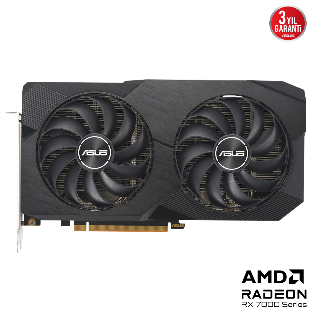 ASUS%20DUAL-RX7600-O8G%20RX7600%208GB%20GDDR6X%20128Bit%203xDP/1xHDMI%20Ekran%20Kartı