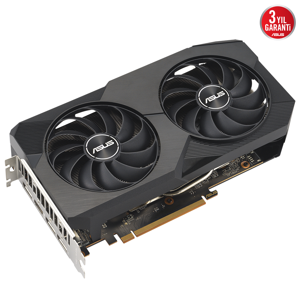 ASUS%20DUAL-RX7600-O8G%20RX7600%208GB%20GDDR6X%20128Bit%203xDP/1xHDMI%20Ekran%20Kartı