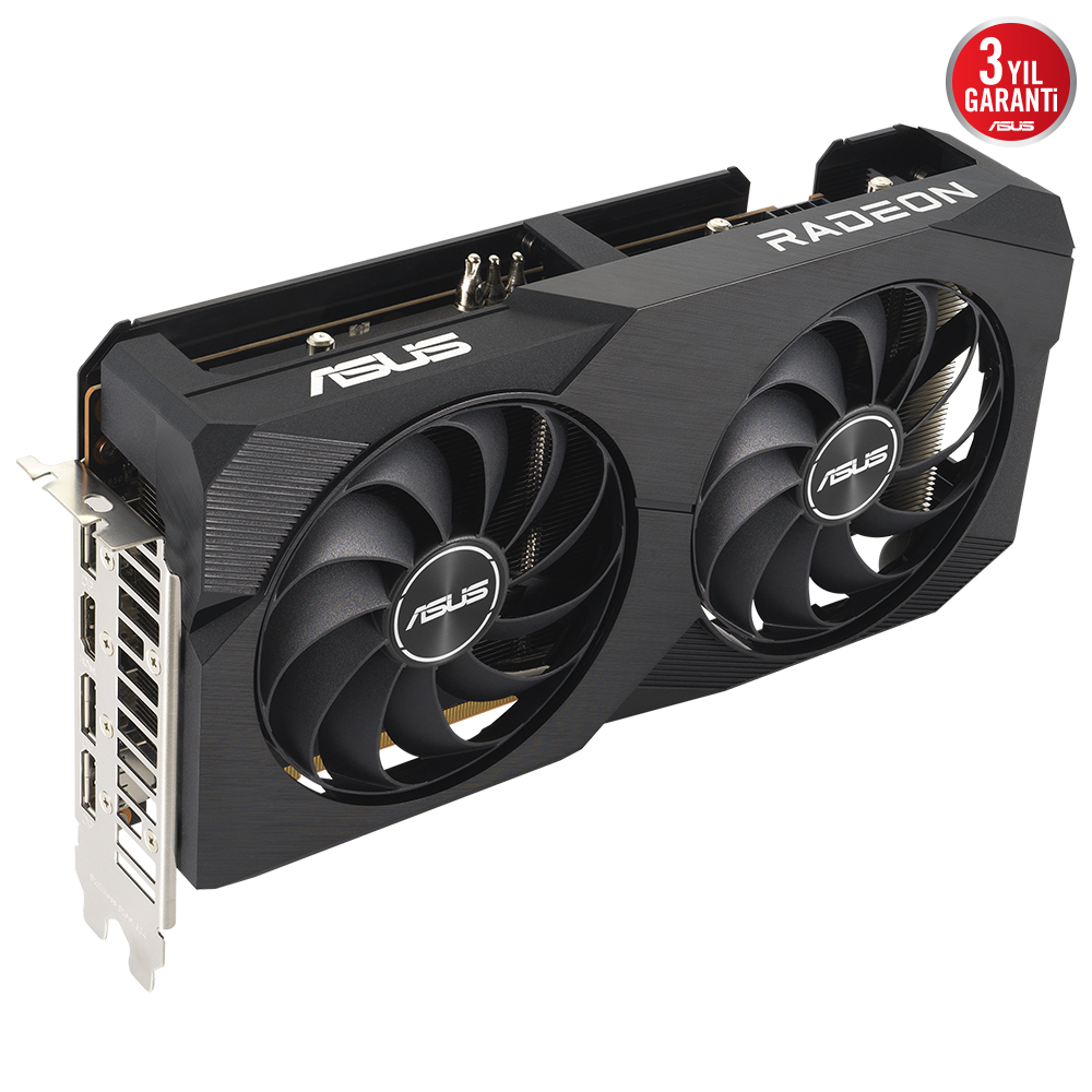 ASUS%20DUAL-RX7600-O8G%20RX7600%208GB%20GDDR6X%20128Bit%203xDP/1xHDMI%20Ekran%20Kartı