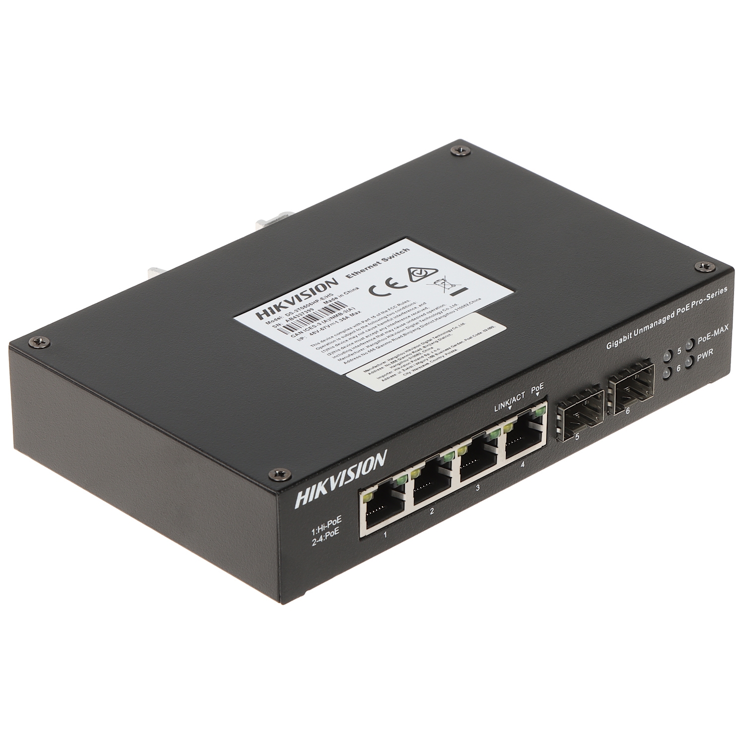 HIKVISION%20DS-3T0506HP-E/HS(O-STD%204%20PORT%2010/100/1000%203XGIGA%20POE%20+%201XGIGA%20Hİ-POE%202%20X%20SFP%2060W%20YONETILEMEZ%20SWITCH