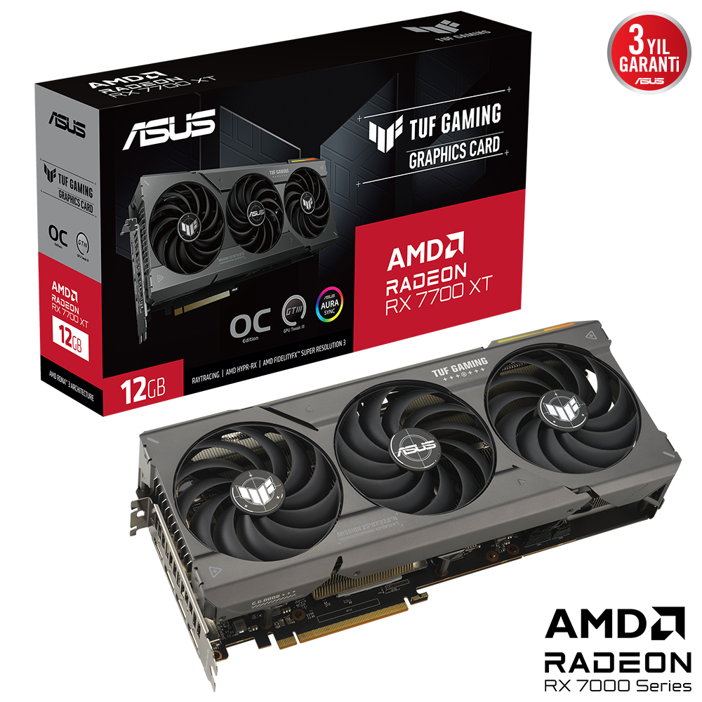 ASUS%20TUF-RX7700XT-O12G-GAMING%20RX7700XT%2012GB%20GDDR6%20192Bit%203xDP/1xHDMI