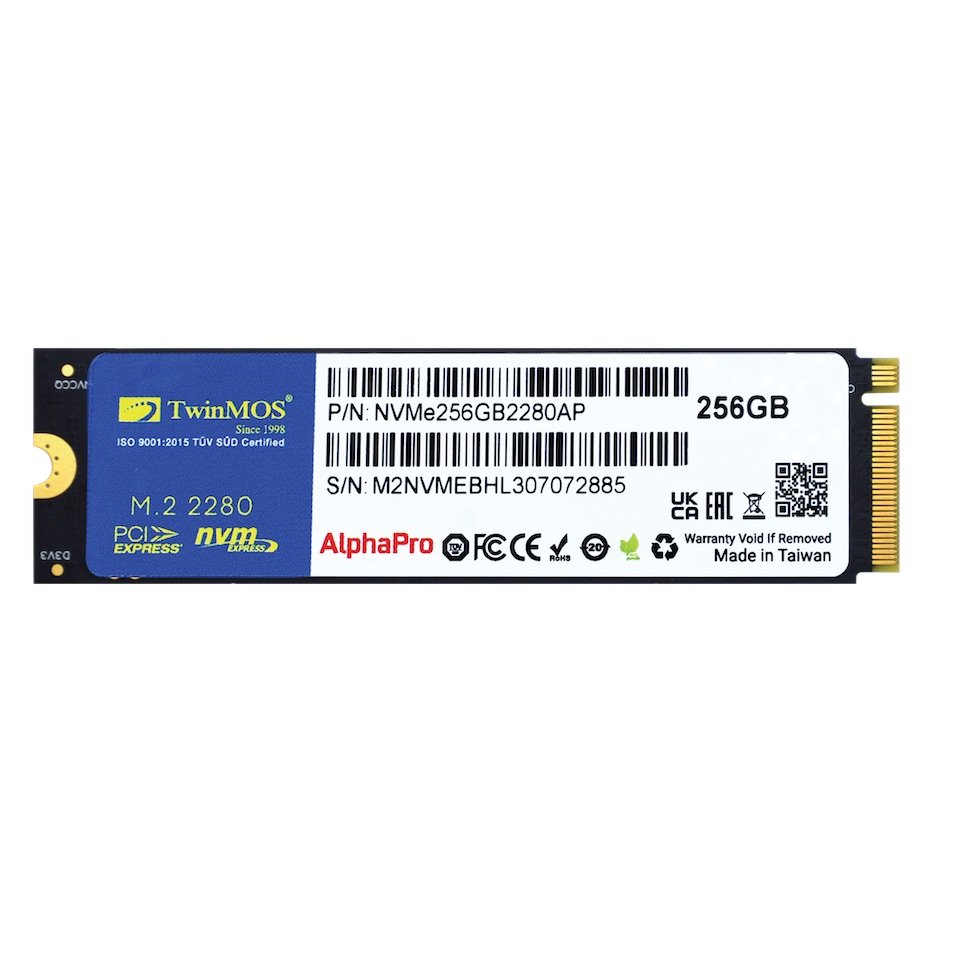 TWINMOS%20256GB%203600/3250Mb/s%20M2%20PCIE%20GEN3%20NVME%20SSD%20NVMe256GB2280AP%203D-NAND