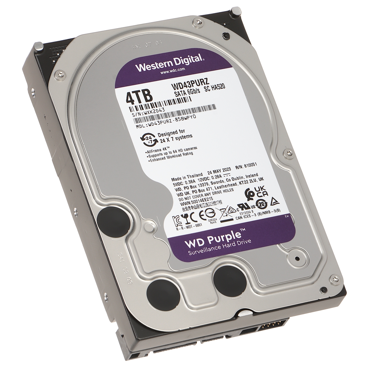 WD%20PURPLE%204TB%205400RPM%20256MB%20SATA3%20WD43PURZ%207/24%20HDD%20RESMİ%20DİSTİ%20GARANTİLİ