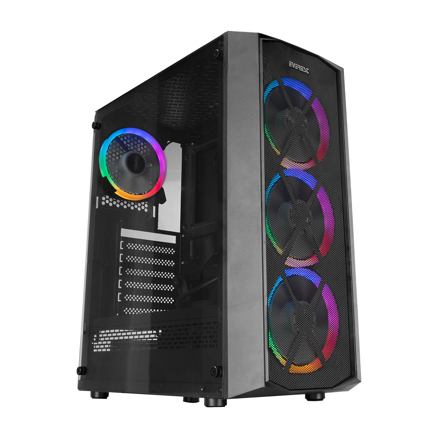 EVEREST%20FLAT%20MESH%20PSU%20YOK%204x12CM%20RGB%20FAN%20ATX%20TEMPERED%20GLASS%202xUSB2.0/1xUSB3.0%20SİYAH%20MID%20TOWER%20GAMİNG%20KASA