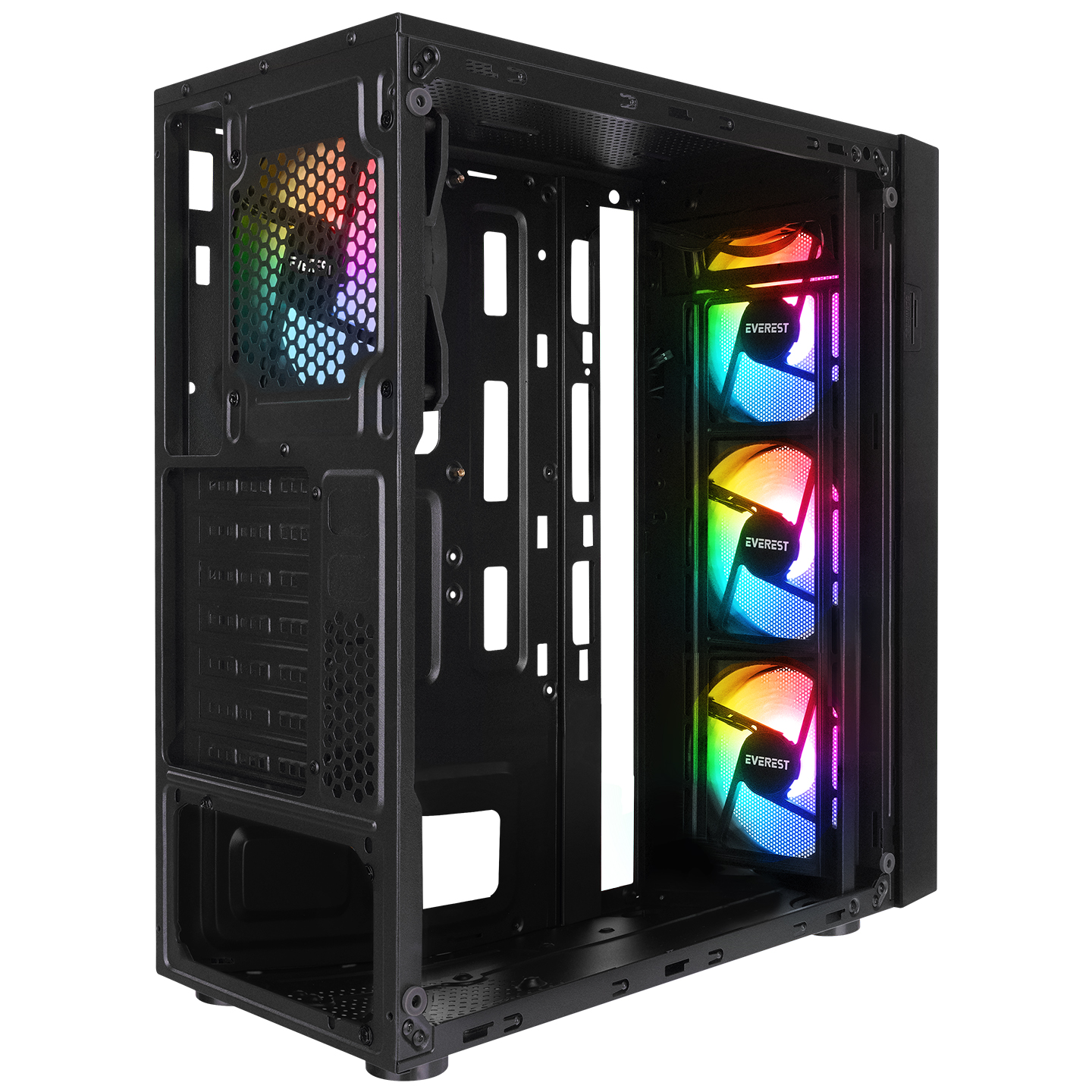 EVEREST%20FACED%20V1%20MESH%20PSU%20YOK%204x12CM%20RGB%20FAN%20ATX%20TEMPERED%20GLASS%202xUSB2.0/1xUSB3.0%20SİYAH%20MID%20TOWER%20GAMİNG%20KASA