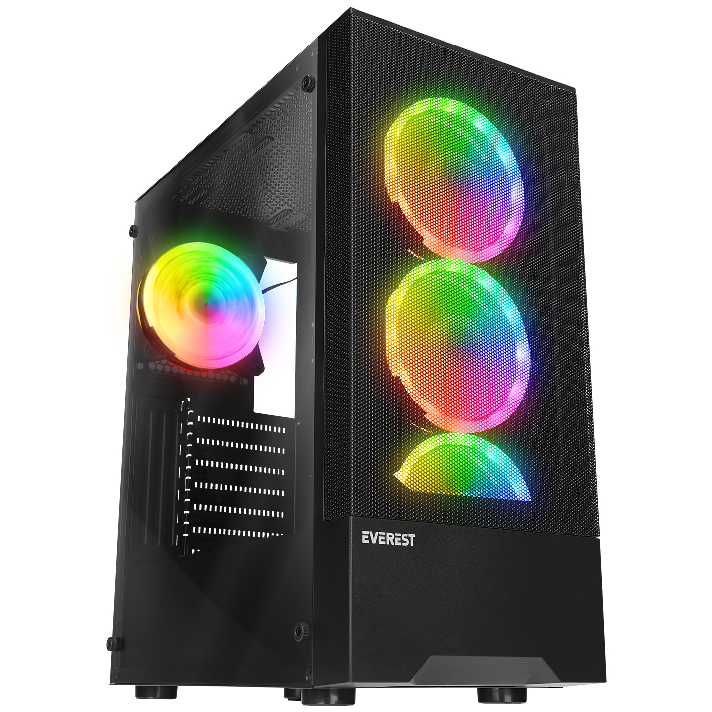 EVEREST%20DUSK%20600W%204x12CM%20RGB%20FAN%20ATX%20TEMPERED%20GLASS%202xUSB2.0/1xUSB3.0%20SİYAH%20MID%20TOWER%20GAMİNG%20KASA