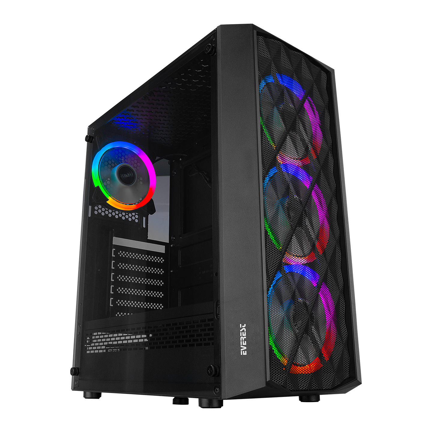 EVEREST%20BUMPY%20PSU%20YOK%204x12CM%20RGB%20FAN%20ATX%20TEMPERED%20GLASS%202xUSB2.0/1xUSB3.0%20SİYAH%20MID%20TOWER%20GAMİNG%20KASA