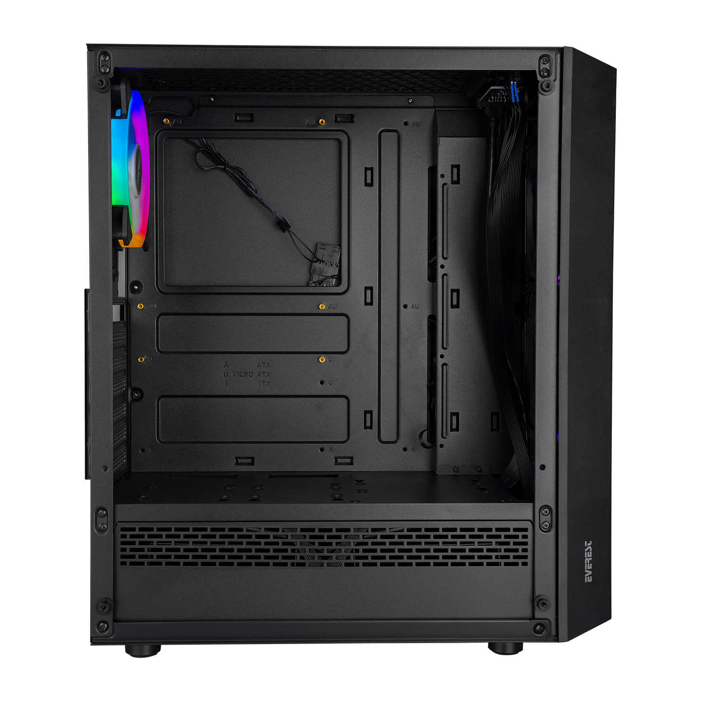 EVEREST%20BUMPY%20PSU%20YOK%204x12CM%20RGB%20FAN%20ATX%20TEMPERED%20GLASS%202xUSB2.0/1xUSB3.0%20SİYAH%20MID%20TOWER%20GAMİNG%20KASA