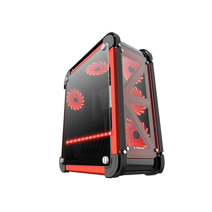 RAMPAGE%20CASTLE%20PSU%20YOK%204x12CM%20RGB%20FAN%20ATX%20TEMPERED%20GLASS%202xUSB2.0/2xUSB3.0%20SİYAH/KIRMIZI%20%20MID%20TOWER%20GAMİNG%20KASA