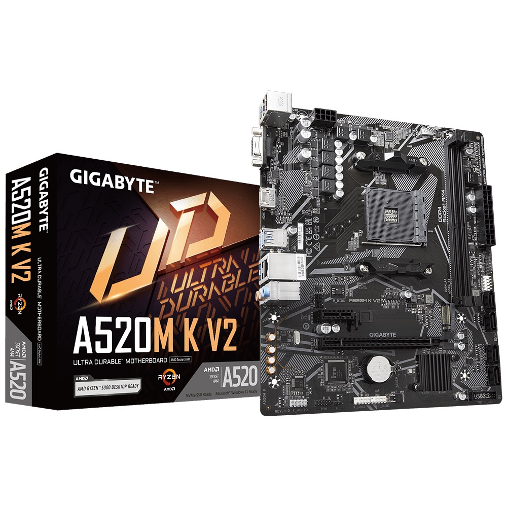 GIGABYTE%20A520M-K-V2%202xDDR4%20VGA+HDMI%201xM2%20AM4%20ANAKART