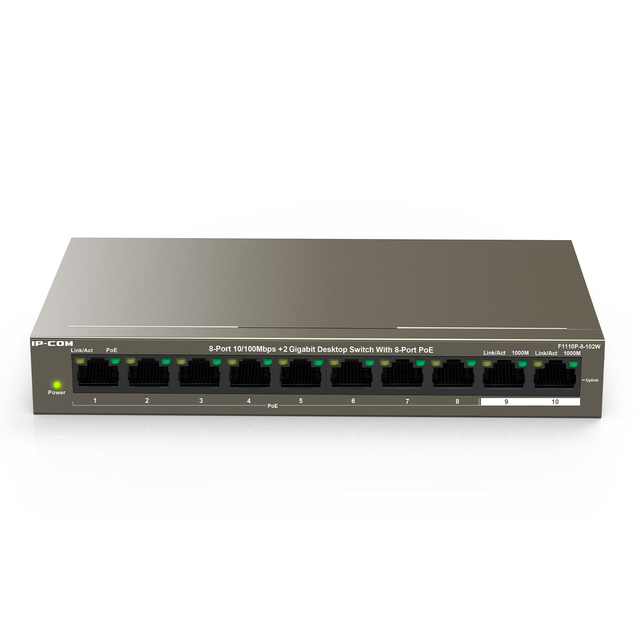 IP-COM%20F1110P-8-102W%208%20PORT%2010/100%208%20PORT%20POE%202%20PORT%20GIGABIT%20UPLINK%20102W%20YONETILEMEZ%20DESKTOP%20SWITCH