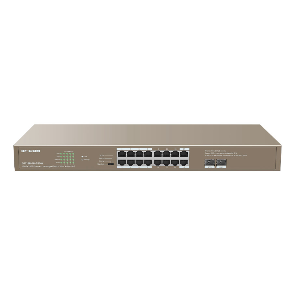 IP-COM%20G3318P-16-250W%2016%20PORT%2010/100/1000%2016%20PORT%20POE%202%20X%20SFP%20250W%20CLOUD%20YÖNETİLEBİLİR%20RACK%20MOUNT%20SWITCH