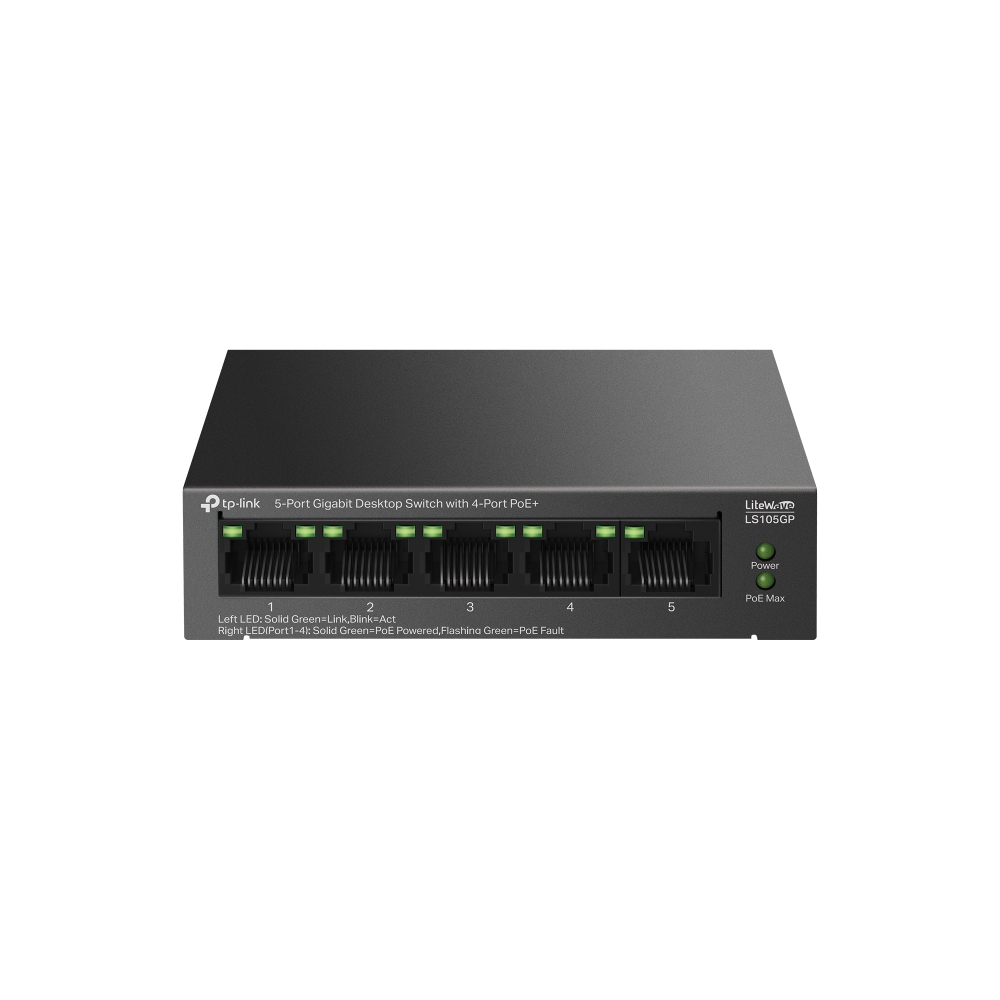 TP-LINK%20LS105GP%205%20PORT%2010/100/1000%204%20PORT%20POE+%20YONETILEMEZ%20DESKTOP%20SWITCH%20METAL%20KASA