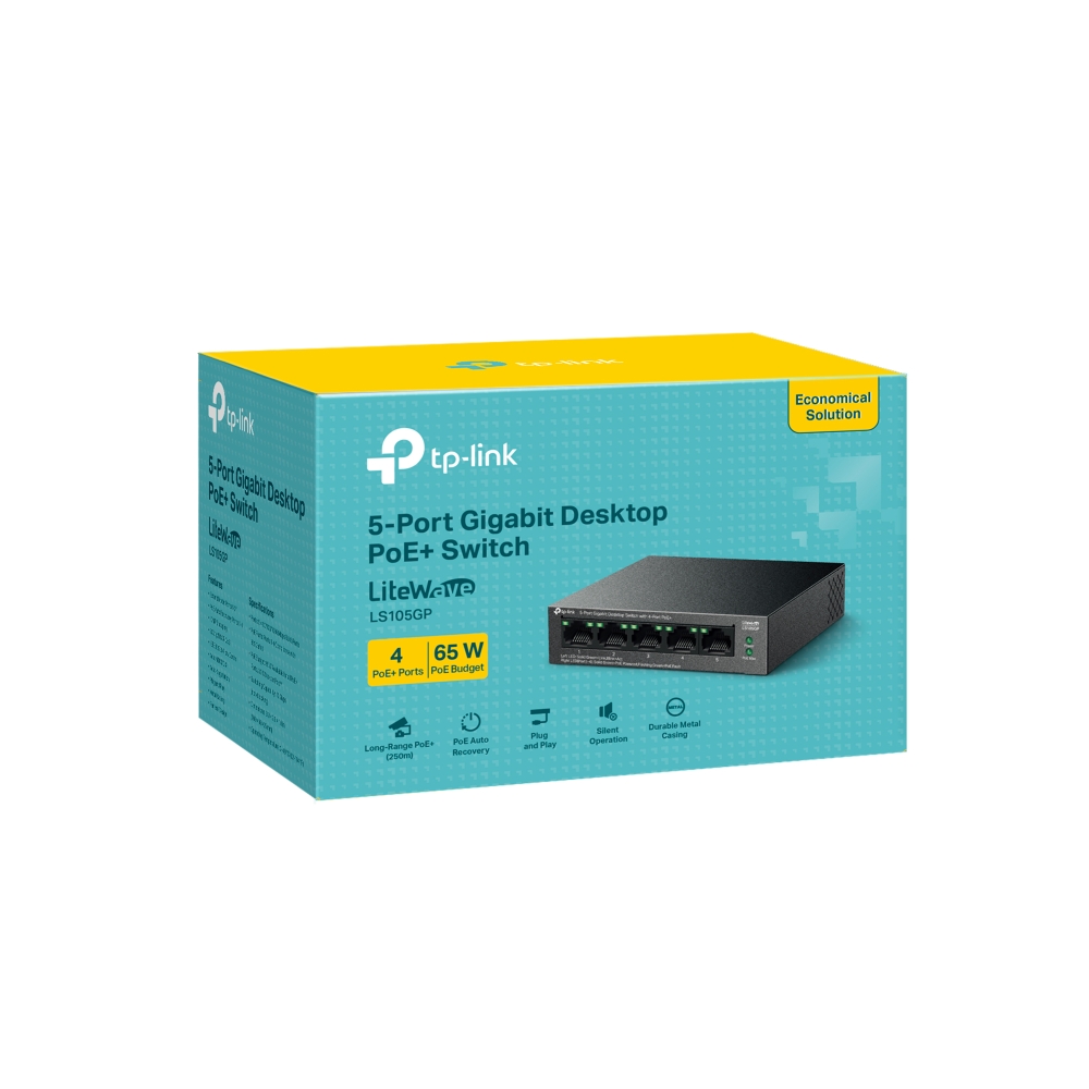 TP-LINK%20LS105GP%205%20PORT%2010/100/1000%204%20PORT%20POE+%20YONETILEMEZ%20DESKTOP%20SWITCH%20METAL%20KASA