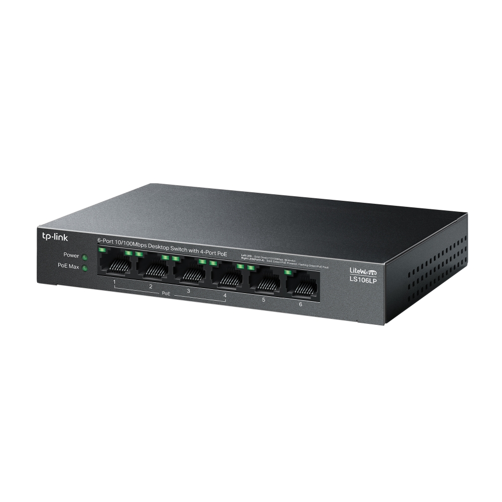 TP-LINK%20LS106LP%206%20PORT%2010/100%204%20PORT%20POE+%20YONETILEMEZ%20DESKTOP%20SWITCH%20METAL%20KASA