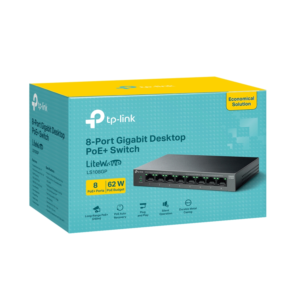 TP-LINK%20LS108GP%208%20PORT%2010/100/1000%208%20PORT%20POE+%20YONETILEMEZ%20DESKTOP%20SWITCH%20METAL%20KASA