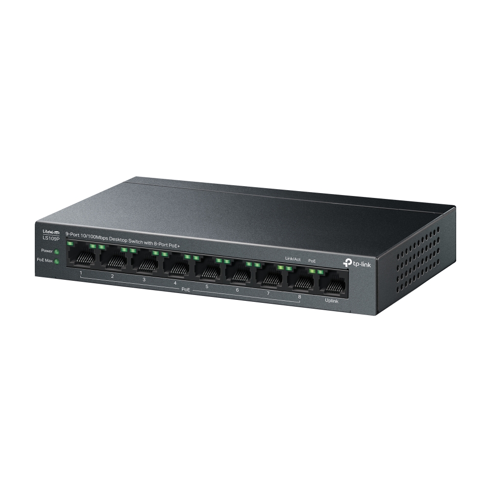 TP-LINK%20LS109P%209%20PORT%2010/100%208%20PORT%20POE+%20YONETILEMEZ%20DESKTOP%20SWITCH%20METAL%20KASA