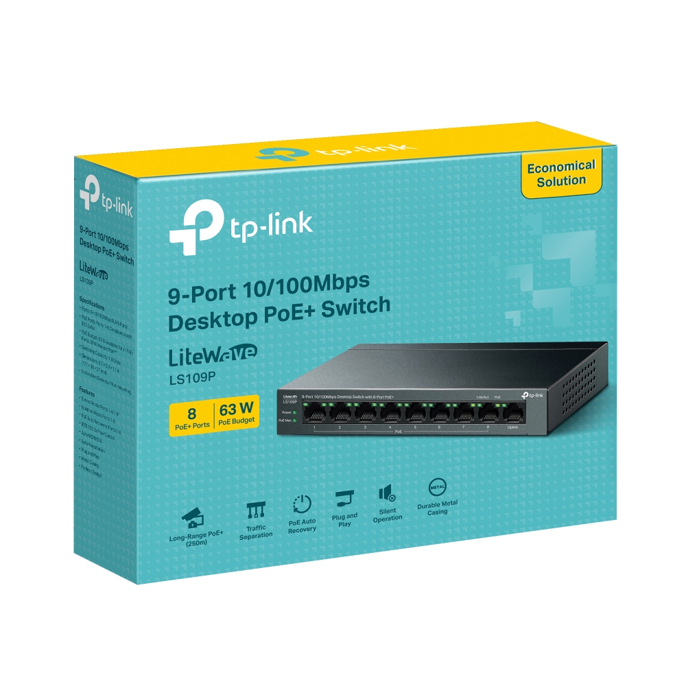 TP-LINK%20LS109P%209%20PORT%2010/100%208%20PORT%20POE+%20YONETILEMEZ%20DESKTOP%20SWITCH%20METAL%20KASA