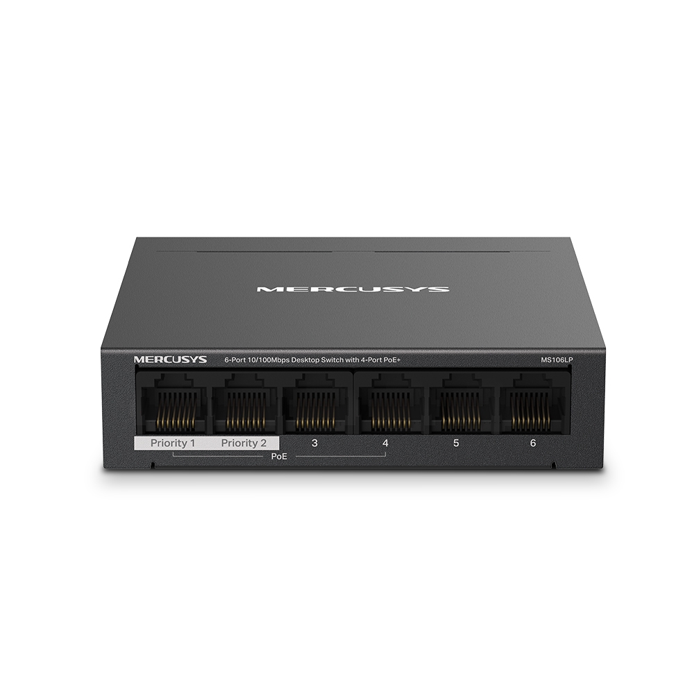 TP-LINK%20MERCUSYS%20MS106LP%206%20PORT%2010/100%204%20PORT%20POE+%20YONETILEMEZ%20DESKTOP%20SWITCH%20METAL%20KASA