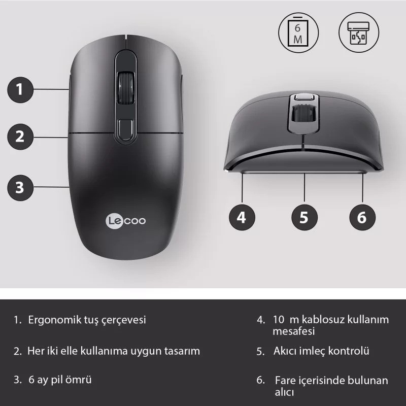 LECOO%20M2001%20KABLOSUZ%201600%20DPI%20SİYAH%20MOUSE