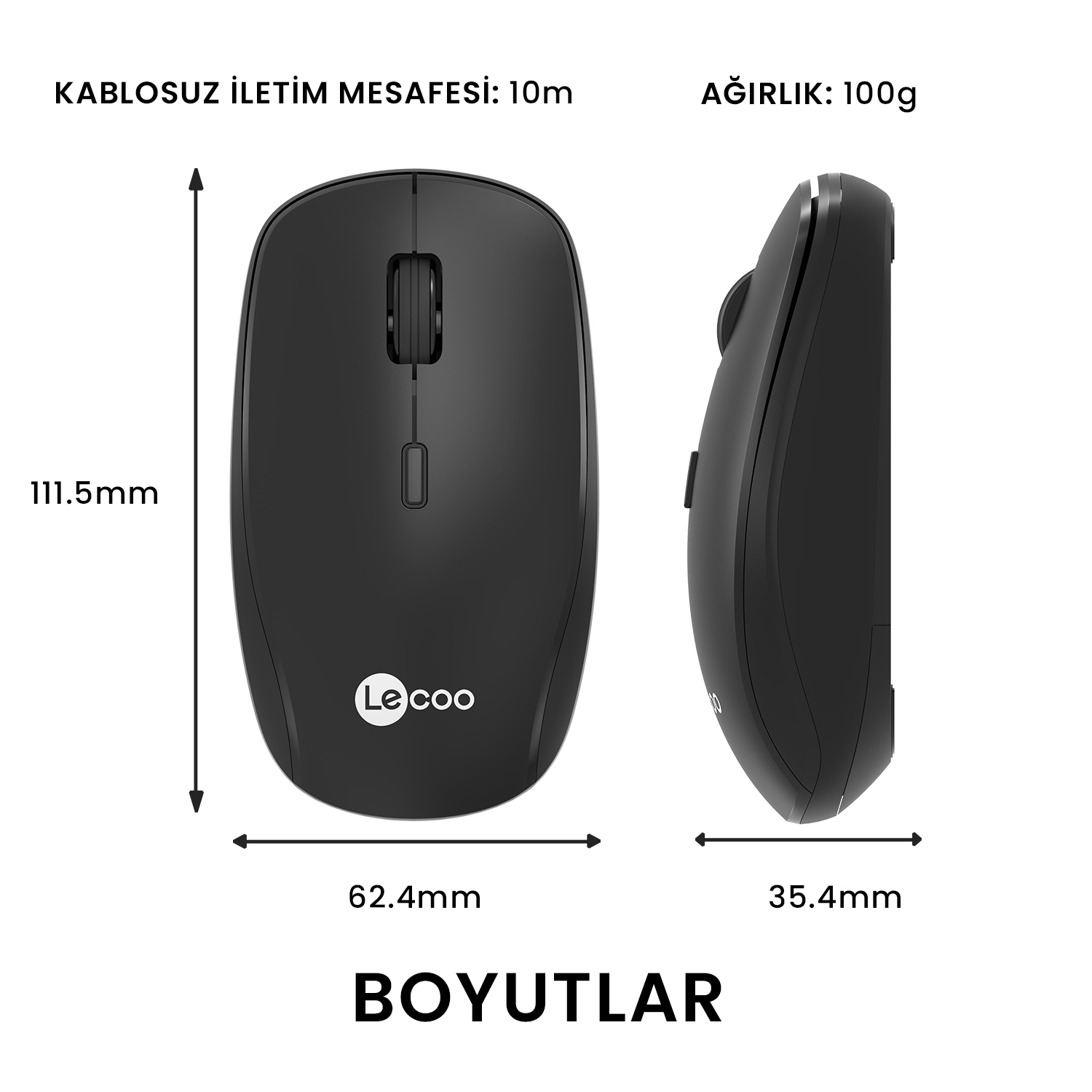 LECOO%20WS203%20KABLOSUZ%202400%20DPI%20SİYAH%20MOUSE