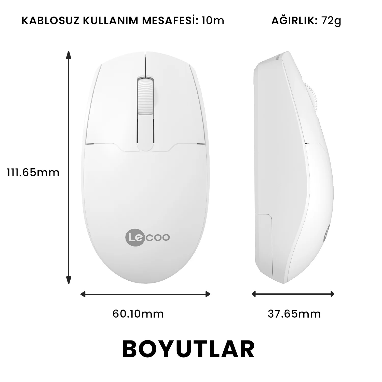 LECOO%20WS204%20KABLOSUZ%201200%20DPI%20BEYAZ%20MOUSE