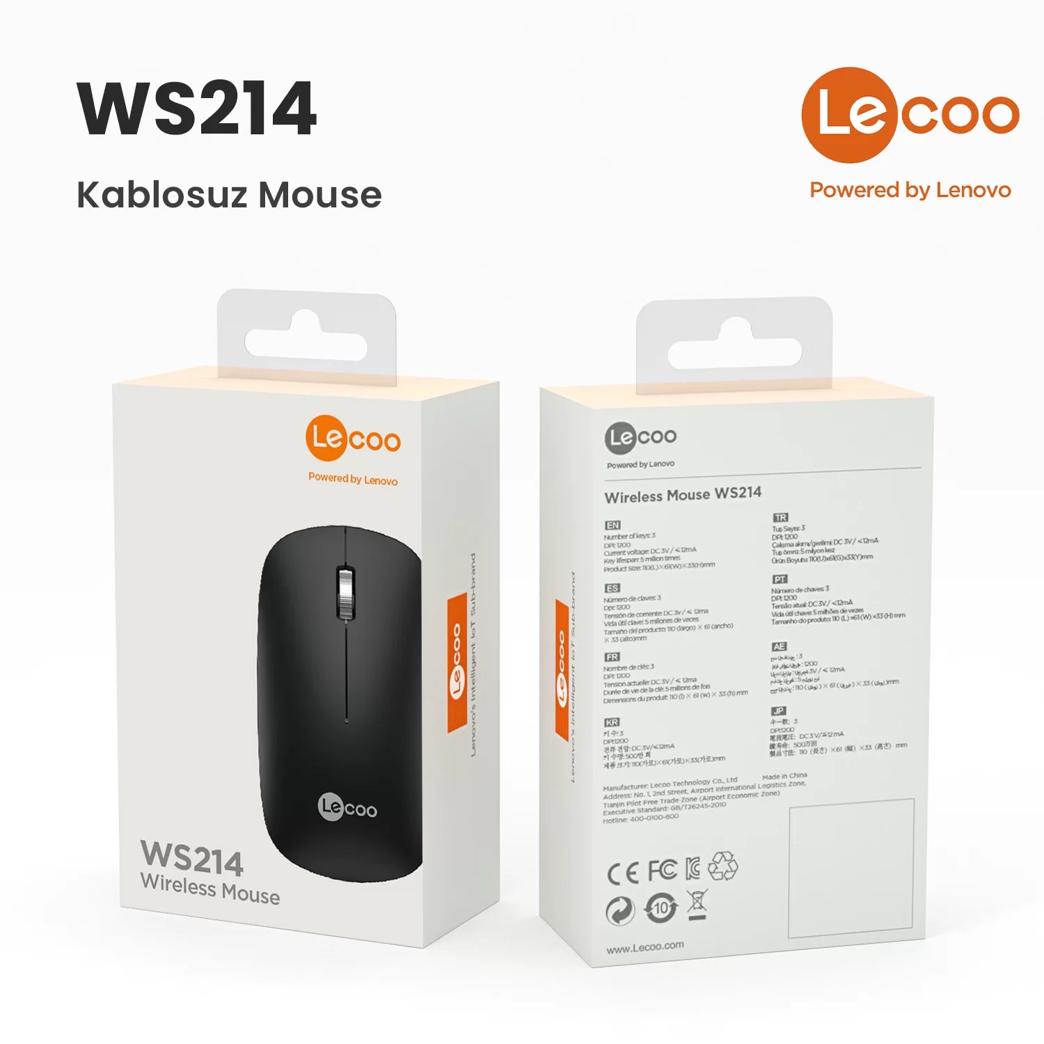 LECOO%20WS214%20KABLOSUZ%201200%20DPI%20SİYAH%20SESSİZ%20MOUSE