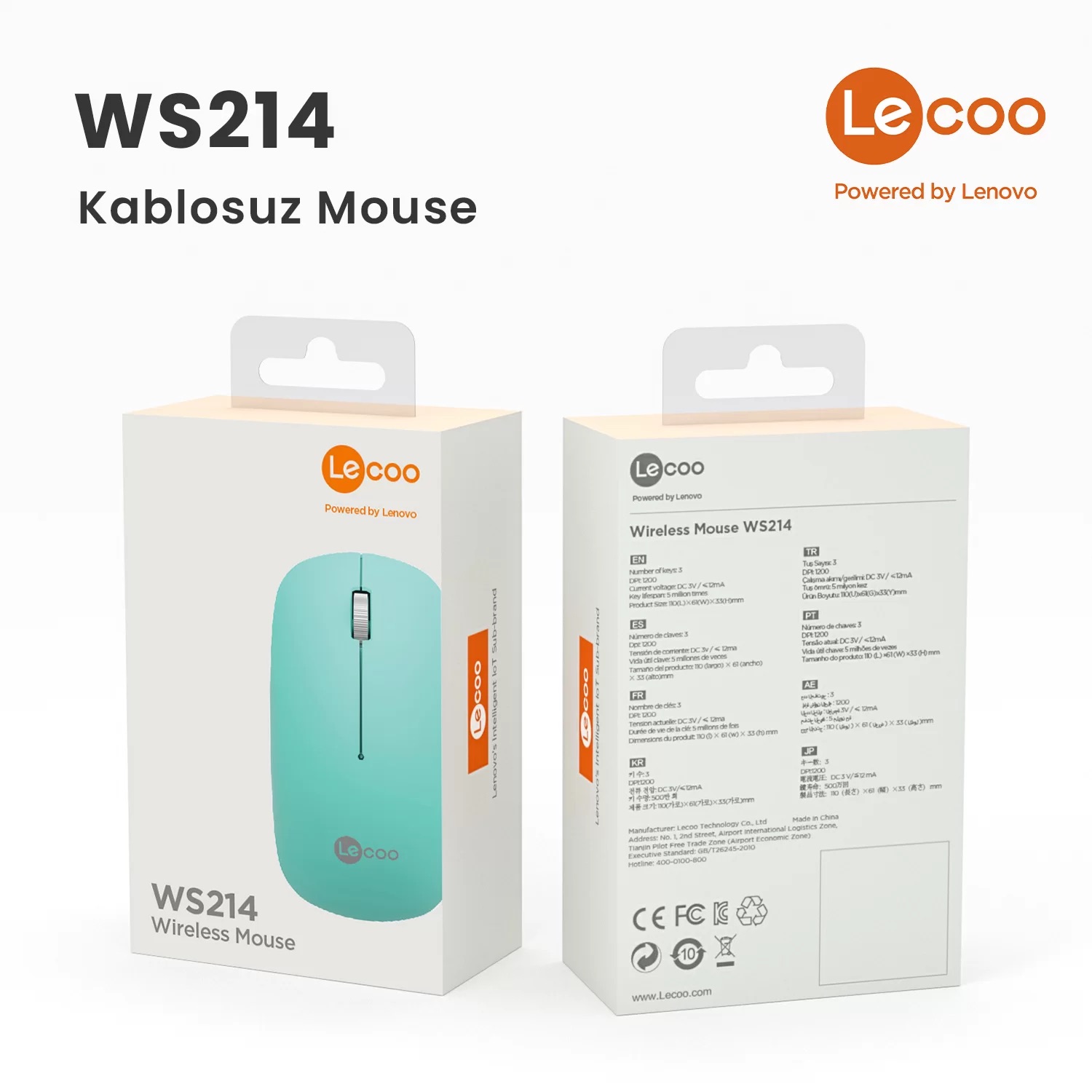 LECOO%20WS214%20KABLOSUZ%201200%20DPI%20TURKUAZ%20SESSİZ%20MOUSE