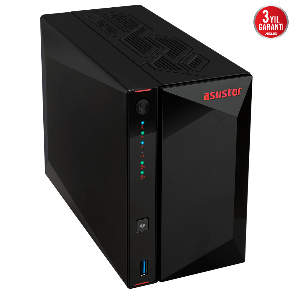 ASUSTOR%20AS5402T%20Intel%20N5105%202%20Yuvalı%20(2X22TB%20Desteği)%204GB%20DDR4%20(8GB%20Ram%20Desteği)%20M.2%20x4,%202.5GbE%20x2,%20USB%203.2%20x2,%20HDMI%202.0b%20x1,%20NAS%20DEPOLAMA%20ÜNİTESİ