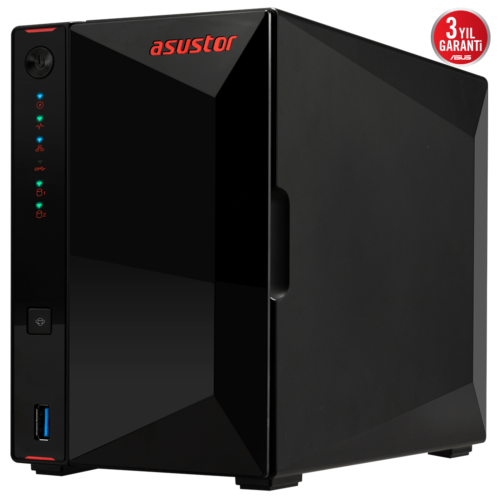 ASUSTOR%20AS5402T%20Intel%20N5105%202%20Yuvalı%20(2X22TB%20Desteği)%204GB%20DDR4%20(8GB%20Ram%20Desteği)%20M.2%20x4,%202.5GbE%20x2,%20USB%203.2%20x2,%20HDMI%202.0b%20x1,%20NAS%20DEPOLAMA%20ÜNİTESİ