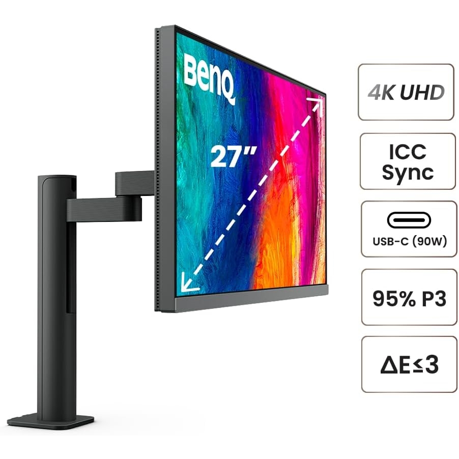 BENQ%20PD2706UA%2027’’%205MS%204K%20HDR%203840x2160%20DP/HDMI/TYPE-C%20PIVOT%20SRGB%20REC709%20DUALVIEW%20ERGO%20ARM%20TASARIM%20MONİTÖR