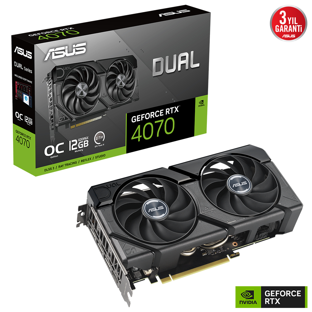 ASUS%20DUAL-RTX4070-O12G-EVO%20RTX4070%2012GB%20GDDR6%20192Bit%203xDP/1xHDMI